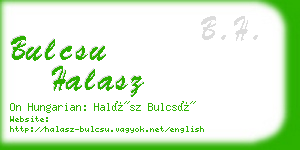 bulcsu halasz business card